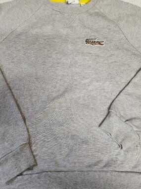 Rare Lacoste x National Geo Grey Crewneck Sweatshirt Sz EU38 Women Med/Mens Sm